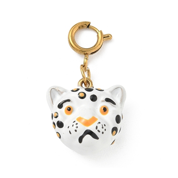 304 подвесные украшения из эмали из нержавеющей стали, с застежкой, без кадмия, без никеля и без свинца