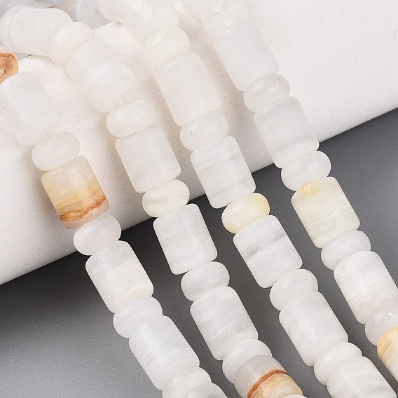 Natural Afghan Jade Beads Strands, Barrel & Rondelle