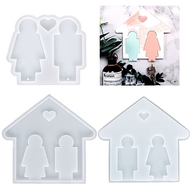 Couples Keychain Silicone Molds, Resin Casting Molds, For UV Resin, Epoxy Resin Jewelry Making