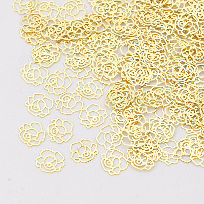 Brass Cabochons, Nail Art Decoration Accessories, Flower