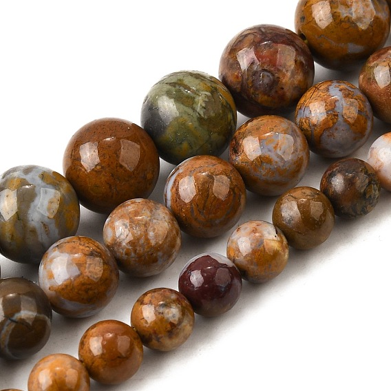 Природные африканские опал бусины пряди, круглые