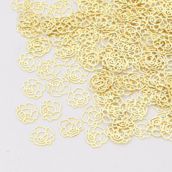 Brass Cabochons, Nail Art Decoration Accessories, Flower