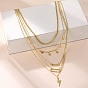  Five-pointed star lightning multi-layer necklace personalized sweater chain