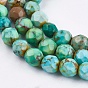 Dyed & Heated Natural Magnesite Beads Strands, Faceted, Round