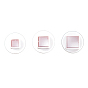 Plastic Cookie Fondant Stamper Set, Biscuit Cookie Stamp Impress, Round with Square Pattern