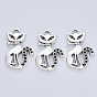 Support pendentif de strass en alliage de style tibétain, sans cadmium et sans nickel et sans plomb, fox