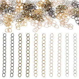 500 пряди 5 цветной железный удлинитель цепи, концевые цепи, без никеля 