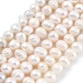 Natural Cultured Freshwater Pearl Beads Strands, Potato