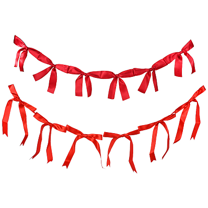 2 стили баннеров с бантом из ткани, для вечеринок, фестивалей, украшений для дома