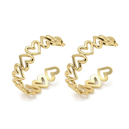 304 Stainless Steel Earrins for Women, Heart
