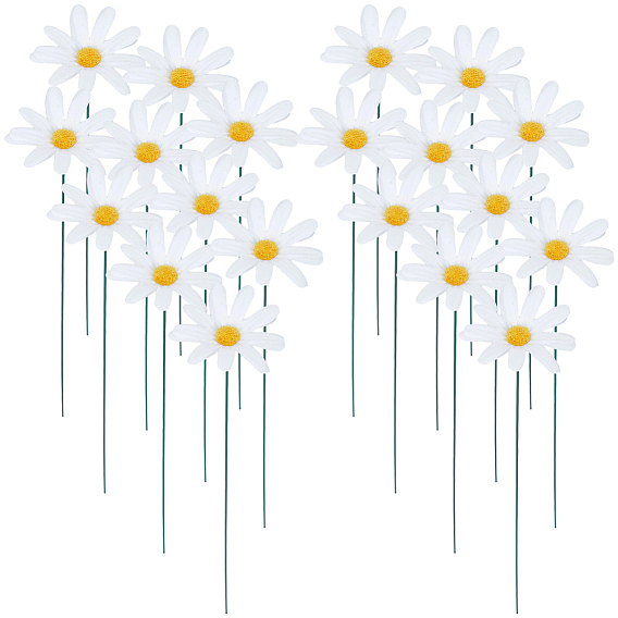 2Pcs Cloth Artificial Sunflower Decorative Garden Stakes