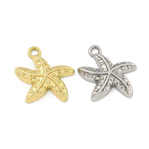 Ионное покрытие (ip) 304 подвески из нержавеющей стали, очарование морской звезды