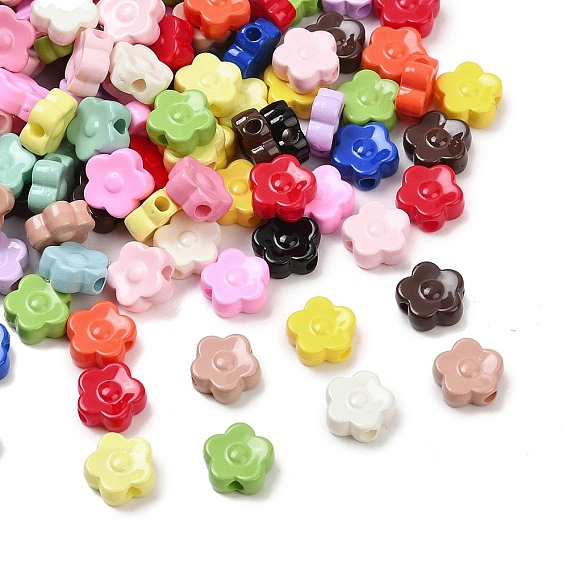 Непрозрачные акриловые бусины, цветок