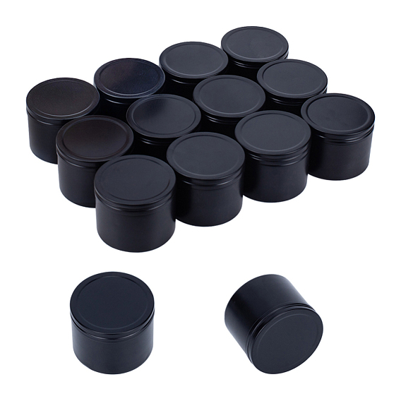 Круглые алюминиевые жестяные банки, алюминиевая банка, контейнеры для хранения косметики, свечи, конфеты, с винтовой крышкой