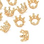 SHEGRACE Brass Micro Pave Cubic Zirconia Pendants, Cadmium Free & Nickel Free & Lead Free, Crown Charms, Clear