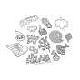 Carbon Steel Cutting Dies Stencils, for DIY Scrapbooking, Photo Album, Decorative Embossing Paper Card, Stainless Steel Color, Gnome & Boot & Butterfly & Maple Leaf, Mixed Patterns