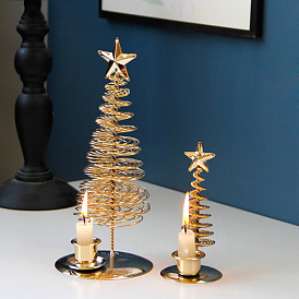 Рождественский железный подсвечник, дерево со звездой, для свадьбы, фестиваль, вечеринка и подоконник, украшение дома