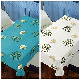 Tree of Life Table Cloth, Waterproof Rectangle/Square Polyester Tablecloths, for Desk Decorations