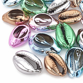 Perles de coquille de mer galvanisées, perles non percées / sans trou, shell cauris