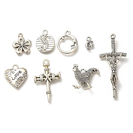 Alloy Pendants, Antique Silver Charms