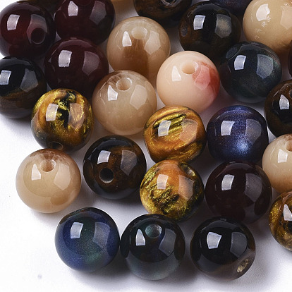 Resin Beads, Imitation Gemstone, Round