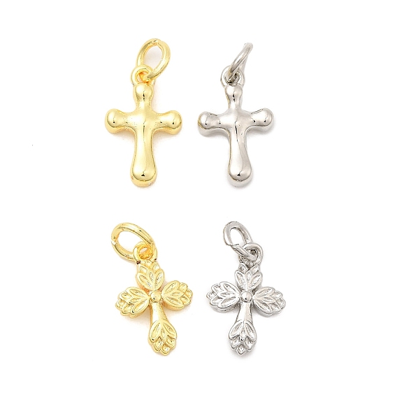 Латунь прелести, крестик, долговечный, стойки покрытие, с целью перехода в кольце