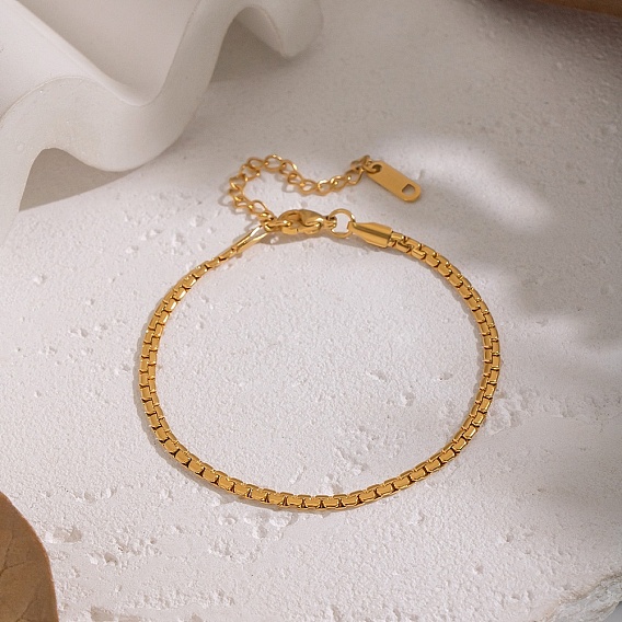 2.7мм европейский стиль 304 браслеты из нержавеющей стали с цепочкой для женщин