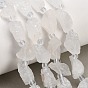 Natural Quartz Crystal Beads Strands, Rock Crystal, Raw Rough, Nuggets, with Seed Beads