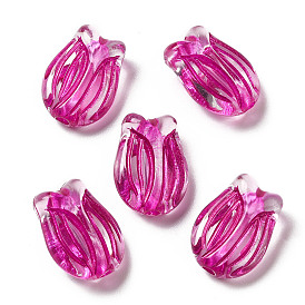 Transparent Acrylic Beads, Tulip