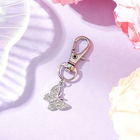 Подвеска в виде бабочки из сплава со стразами, с сплава шарнирного когтя омара застежками