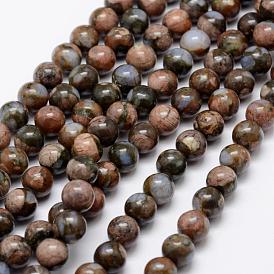 Natural Glaucophane Beads Strands, Round