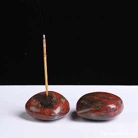 Natural Petrified Wood Incense Holders, Heart