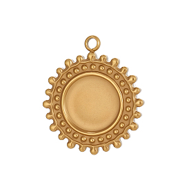 Солнце 304 подвески из нержавеющей стали с кабошонами, ионное покрытие (ip)