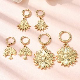 Серьги из 304 нержавеющей стали, золотые