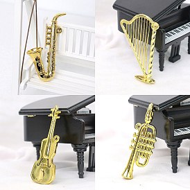 Plastic Musical Instruments Miniature Ornaments, Micro Landscape Dollhouse Accessories, Pretending Prop Decorations