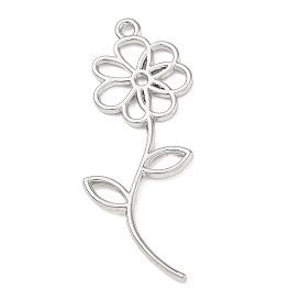Pendentifs en alliage, charmes de fleurs, découper