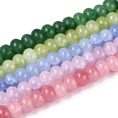 Выпечки нарисованные потрескивание стеклянные бусины пряди, рондель