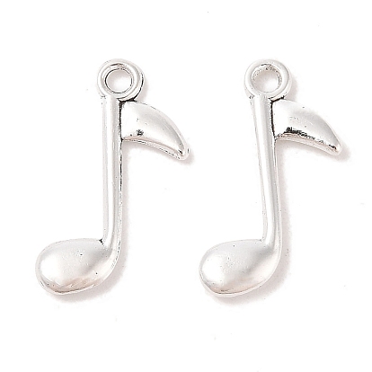 Tibetan Style Zinc Alloy Pendants, Lead Free & Cadmium Free, Musical Note, 24x15x2mm, Hole: 2mm, about 625pcs/500g