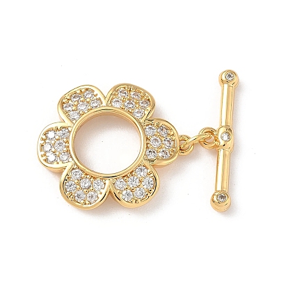 Латунные застежки-молнии из прозрачного кубического циркония, цветок, без никеля 