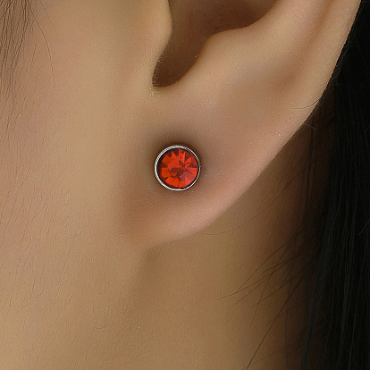 Плоские круглые 201 магнитные клипсы из нержавеющей стали с кубическим цирконием