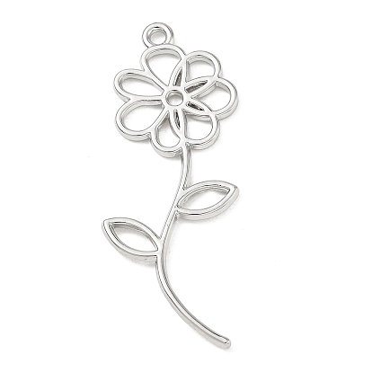 Pendentifs en alliage, charmes de fleurs, découper