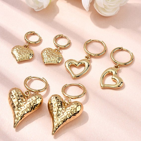 Серьги из 304 нержавеющей стали, сердце