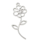 Alloy Pendants, Flower Charms, Cut-Out