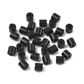 Натуральный черный обсидиан бисер, колонка