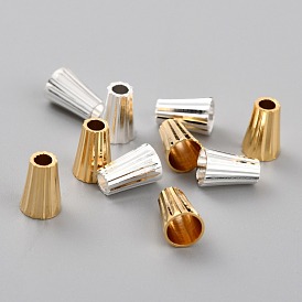 Brass Beads, Long-Lasting Plated, Cone