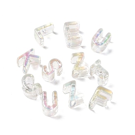 Perles acryliques transparentes, couleur ab , lettres mixtes aléatoires