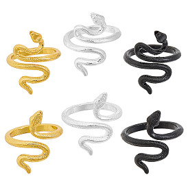 12 шт. 6 цвета змея сплав обернутый манжет кольцо направляющая пряжа держатель для пальца, петли вязания крючком