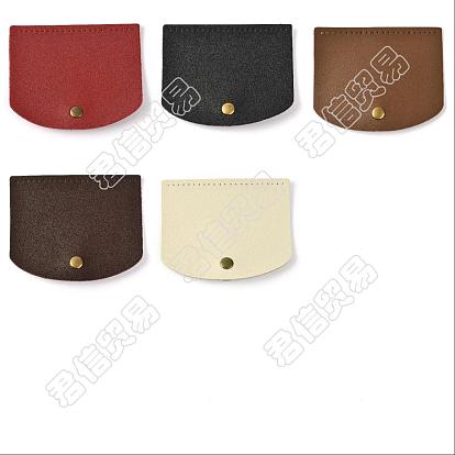 5Pcs 5 Colors Imitation Leather Bag Cover, Rectangle with Round Corner & Alloy Brads, Bag Replacement Accessories