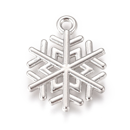 Alloy Pendants, Snowflake, for Christmas