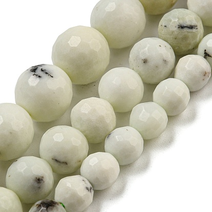 Натуральные дендритные нити из бисера яшмы, (128 грани)граненый, круглые